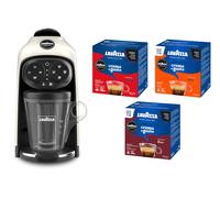 A Modo Mio Macchina per Caffè Deséa White Cream con 88 Capsule Crema e Gusto