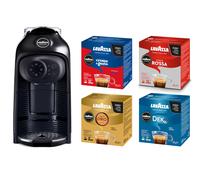 A Modo Mio Macchina per Caffè Idola Nera con 64 Capsule A Modo Mio Assortite