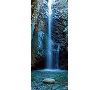 A.Monamour Adesivo Porta Autoadesiva 3D Cascate Di Milameris Nei Monti Troodos Cipro Vinile PVC Adesivi per Porte Interne Pellicola Adesiva Poster Sticker Murale Parete Carta da Parati