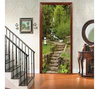 A.Monamour Adesivo Porta Autoadesiva 3D Entrata Alla Cascata Di Wahkeena Nel Columbia River Gorge Oregon Vinile PVC Adesivi per Porte Interne Pellicola Poster Sticker Murale Parete Carta da Parati