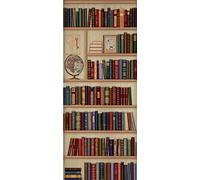 A.Monamour Adesivo Porta Autoadesiva 3D Libreria Piena Di Libri Vintage Vinile PVC Adesivi per Porte Interne Pellicola Adesiva Poster Sticker Murale Parete Carta da Parati