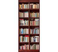 A.Monamour Adesivo Porta Autoadesiva 3D Sfondo Della Libreria Vinile PVC Adesivi per Porte Interne Pellicola Adesiva Poster Sticker Murale Parete Carta da Parati