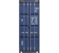 A.Monamour Adesivo Porta Autoadesiva Container Cargo Blu Per Il Trasporto Sfondo Vinile PVC Adesivi per Porte Interne 3D Pellicola Adesiva Poster Sticker Murale Decorazione da Parete Carta da Parati