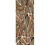 A.Monamour Adesivo Porta Autoadesiva Mattonelle Del Reticolo Dell'Oro Rosso 3D Sul Fondo Di Struttura Di Legno Quercia Vinile PVC Adesivi per Porte 3D Pellicola Adesiva Poster Sticker Murale Parete