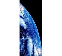 A.Monamour Adesivo Porta Autoadesiva Pianeta Terra Dallo Spazio Vinile PVC Adesivi per Porte Interne 3D Pellicola Adesiva Poster Sticker Murale Decorazione da Parete Carta da Parati