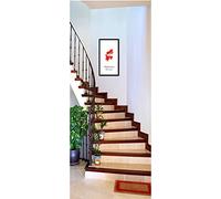 A.Monamour Adesivo Porta Autoadesiva Scala Interna Scala Vinile PVC Adesivi per Porte Interne 3D Pellicola Adesiva Poster Sticker Murale Decorazione da Parete Carta da Parati