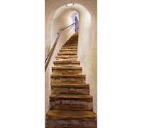 A.Monamour Adesivo Porta Autoadesiva Scale Nel Castello Kufstein Austria Vinile PVC Adesivi per Porte Interne 3D Pellicola Adesiva Poster Sticker Murale Decorazione da Parete Carta da Parati