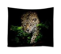 A.Monamour Arazzo da Parete Grande Mandala Giaguaro Che Cammina Nella Foresta Animale Stampa Telo Tessuto Tenda Tovaglia Copriletto Copridivano Arazzi Murale Decorazione