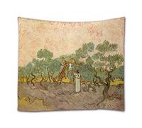A.Monamour Arazzo da Parete Grande Mandala Le Donne Dell'Oliveto Che Raccolgono Le Olive Di Vincent Van Gogh Dipinto Ad Olio Telo Tessuto Tenda Tovaglia Copriletto Arazzi Murale Decorazione