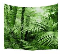 A.Monamour Arazzo da Parete Grande Mandala Palma Tropicale Foglia Verde Foresta Natura Scenario Stampa Telo Tessuto Tenda Tovaglia Copriletto Copridivano Arazzi Murale Decorazione