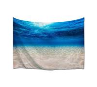 A.Monamour Arazzo da Parete Grande Mandala Scena Subacquea Dell'Oceano Blu Con Struttura Dell'Acqua Del Fondo Del Mare Sabbioso Stampa Telo Tessuto Tenda Tovaglia Copridivano Arazzi Murale Decorazione