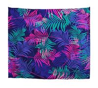 A.Monamour Arazzo da Parete Grande Mandala Sfondi Blu Motivo A Foglia Di Palma Tropicale Decorazioni Per Feste Estive Arte Telo Tessuto Tenda Tovaglia Copriletto Copridivano Arazzi Murale Decorazione