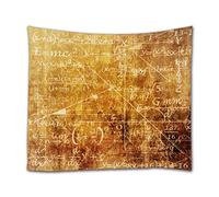 A.Monamour Arazzo da Parete Vecchio Background Scientifico Grunge Con Equazioni Matematiche Decorazioni Di Arte Astratta Per Gli Amanti Della Matematica Telo Tessuto Tenda Arazzi Murale Decorazione