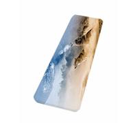 A.Monamour Tappetino per Bagno Antiscivolo Assorbente Morbido Due Lupi Che Ruggiscono Alla Luna Rotonda Nel Paesaggio Montano Della Foresta Nebbiosa Selvaggia Tappeto Tappetini Doccia Cucina 40x120cm