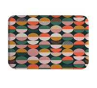 A.Monamour Tappetino per Il Bagno Antiscivolo Assorbente Cerchi Colorati Geometrica Moderna Arte Astratta Texture Lavabile Tappeto Tappetini Doccia Passatoia da Cucina Tappeti Cameretta 40x60cm