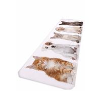 A.Monamour Tappetino per Il Bagno Antiscivolo Assorbente Morbido Simpatici Animali Domestici Cani Gatti Amante Degli Animali Lavabile Tappeto Tappetini Doccia Passatoia da Cucina Zerbino 40x120cm