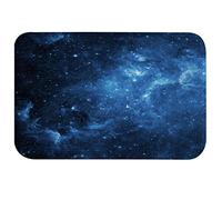 A.Monamour Tappetino per Il Bagno Antiscivolo Assorbente Morbido Stampa D'Arte Astratta Dello Spazio Esterno Della Galassia Dell'Universo Del Cielo Stellato Blu Tappeto Tappetini Doccia Cucina 40x60cm