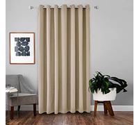 A.Monamour Tenda Oscurante con Occhielli per Interni Termiche Isolante Solida Tendina Finestra Tenda a Vetro Tenda a Pannello Tenda Porta Armadio Lavandino per Soggiorno Camera da Letto 1 pezzo beige
