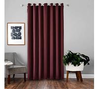 A.Monamour Tenda Oscurante con Occhielli per Interni Termiche Isolante Solida Tendina Finestra Tenda a Vetro Tenda a Pannello Tenda Porta Armadio per Soggiorno Camera da Letto 1 pezzo rosso vino