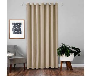A.Monamour Tenda Oscurante con Occhielli per Interni Termiche Isolante Solida Tendina Finestra Tenda a Vetro Tenda a Pannello Tenda Porta Armadio Lavandino per Soggiorno Camera da Letto 1 pezzo beige