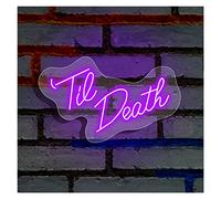 A Morte Insegne Di Luci Al Neon Personalizzato Personalizzato LED Insegna Al Neon Per Da Letto Per La Decorazione Della Parete Buon Compleanno All'aperto Per Feste Al Bar Per Matrimoni(Purple,70X38cm)
