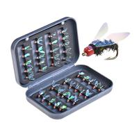 a mosca - Assortimento di esche secche bagnate, esche legate a mano | Forut Catch Hook Kit, Stream - Insetto, Ninfa, confezione di insetti, per