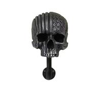 (A) Motorcycle Skull Helmet Holder Wall Mount, Multi-uses Removable Skull/beard Helmet Rack, Resin Crafts Helmet Stand F