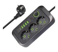 a muro piatta per prolunga, prolunga per presa - Presa di estensione tipo C con disposizione ad angolo di 45°,Protezione di sicurezza per presa di con piatta a striscia 8 in 1 per la casa, il