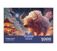 A Mythical Creature of Bull 1000 Piece Taglio Preciso Puzzle Celestial Ox Vivace Jigsaw Arredo Per Bambini 52x38cm/1000pcs