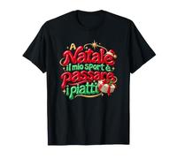 A Natale Il Mio Sport è Passare i Piatti Maglietta