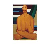 A Negra by Tarsila Do Amaral Poster su tela per camera da letto, decorazione sportiva, paesaggio per ufficio, camera da letto, regalo, senza cornice, 40,6 x 61 cm