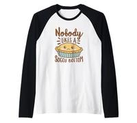 A Nessuno Piace Una Torta di Cibo Divertente Britannico Maglia con Maniche Raglan