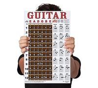 A New Song Music Grafico laminato per accordi di chitarra e tastiera, poster didattico con accordi e note facile da usare, per principianti, 27,97 x 43,18 cm