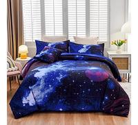 A Nice Night Galaxy - Set di biancheria da letto con stampa 3D, 6 pezzi, motivo spazio esterno, per bambini, ragazzi, ragazze, adolescenti, bambini, queen size, 6 pezzi