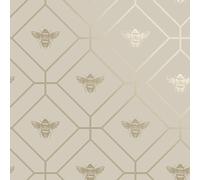 A Nido D'Ape Carta da Parati Oro Metallico Geometrico Diamanti - Vari Colori