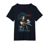 A Nightmare on Elm Street Elm Street Poster Maglietta, Donna Plus-Size, Nero, 4X