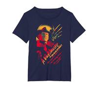 A Nightmare on Elm Street Freddy Claws Maglietta, Donna Plus-Size, Navy, 3X