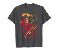 A Nightmare on Elm Street Freddy Claws Maglietta, Uomo, Grigio Scuro, 4XL