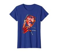 A Nightmare on Elm Street Freddy's Face Maglietta, Donna, Blu Reale, XL