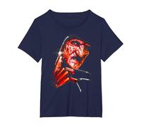 A Nightmare on Elm Street Freddy's Face Maglietta, Donna Plus-Size, Navy, 5X
