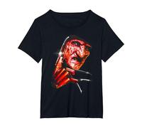 A Nightmare on Elm Street Freddy's Face Maglietta, Donna Plus-Size, Nero, 5X