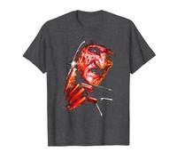 A Nightmare on Elm Street Freddy's Face Maglietta, Uomo, Grigio Scuro, 4XL