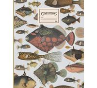 A notebook for girls with a beautiful fish graphic on the cover. Composition notebook for girls, teenagers and young women.: Vintage Illustration ... School, College, Office, Work - 7.5" x 9.25"