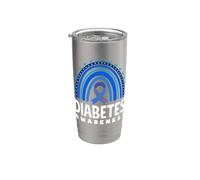 A novembre indossiamo il mese della sensibilizzazione sul diabete blu Bicchiere termico in acciaio inox doppia parete