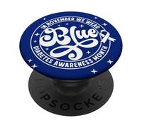 A novembre indossiamo il mese della sensibilizzazione sul diabete blu PopSockets PopGrip Adesivo