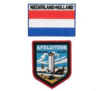 A-ONE - Confezione da 2 pezzi - Toppa con bandiera dell'Olanda, con bandiera dell'Olanda, toppa da viaggio