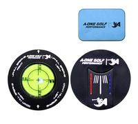 A-One Golf Performance Golf Spirit Level Golf Ball Marker, with Magnetic Ball Alignment Tool (Alignment Ball Mark), Our Golf Ball Line Marker Has an inbuilt Spirit Level to Help Read The Greens,