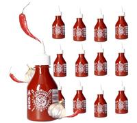 A-ONE Salsa Sriracha con aglio 12 x 200 ml - salsa di peperoncino piccante Garlic - perfetta per gastro