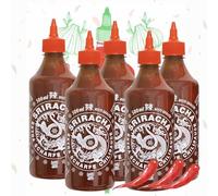 A-One Sriracha Salsa 5 x 500 ml extra affilata - Salsa al peperoncino super affilata - Confezione risparmio da 5 pezzi - Salse condimento e affinamento