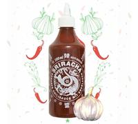 A-One Sriracha, salsa all'aglio, 12 x 500 ml, salsa al peperoncino extra Garlic, confezione da 12 pezzi, perfetta per gastro